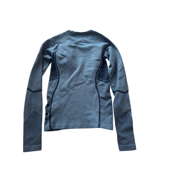 Abercrombie & Fitch Athletic Long Sleeve Top Gray Thumbholes Activewear Women S - Picture 2 of 3